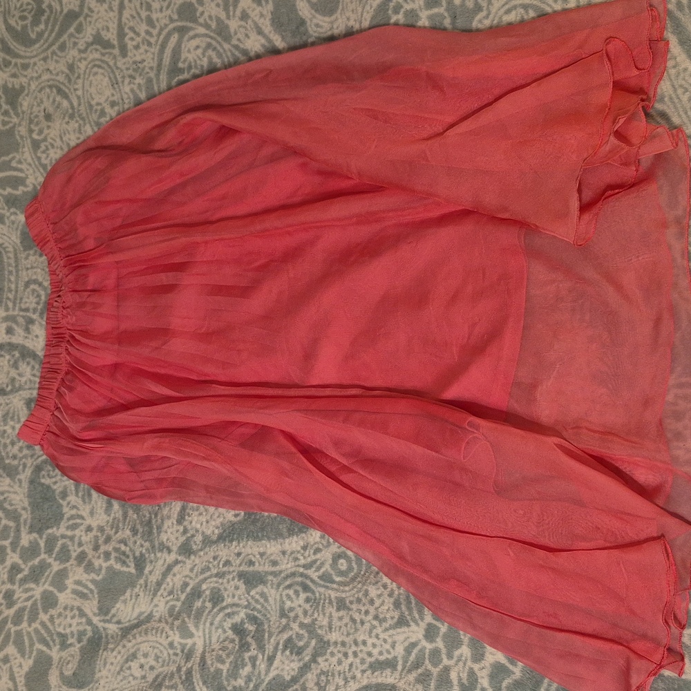 H&M Pink High-Low Pleated Skirt - Picture 2 of 5